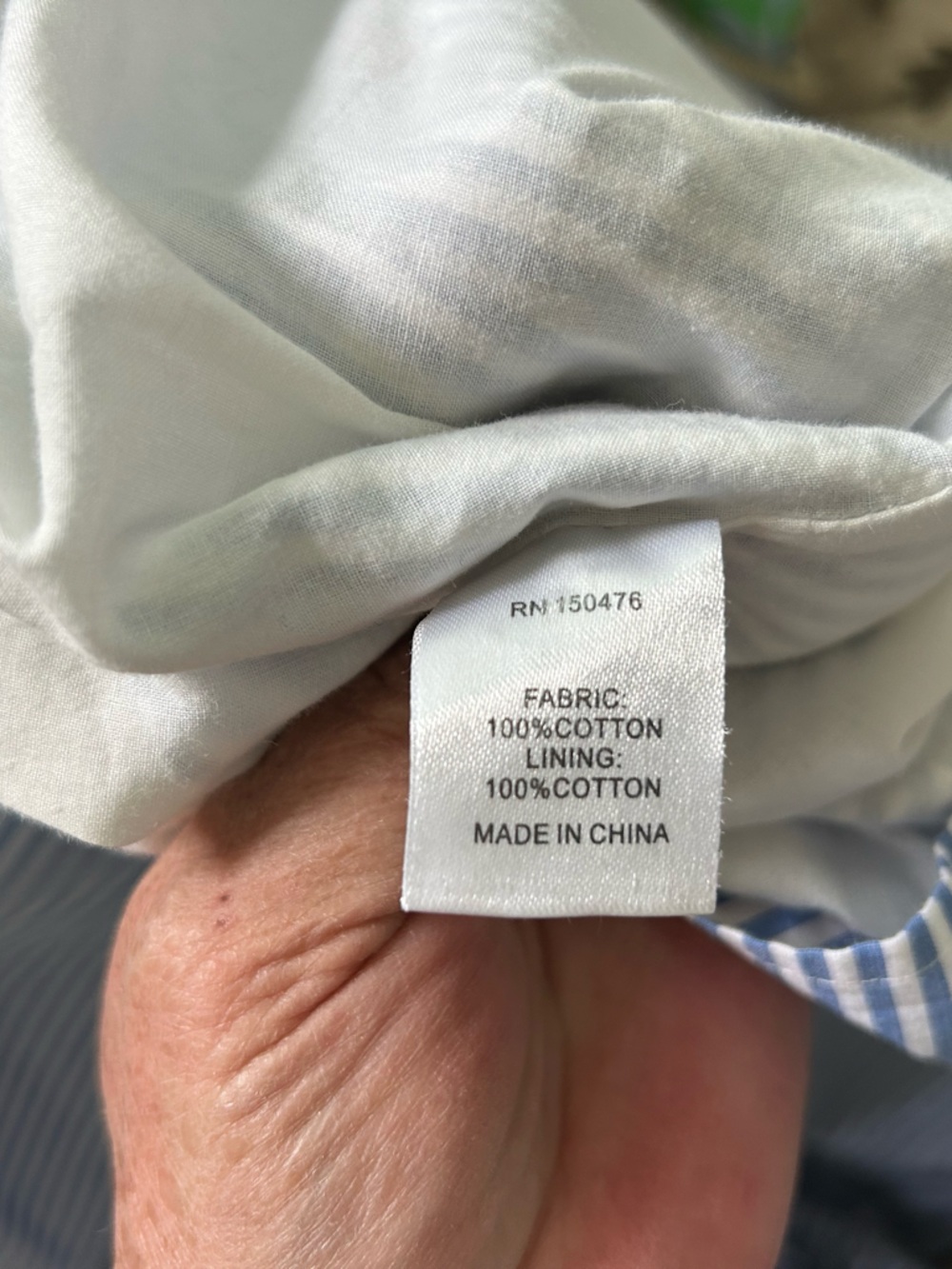 Crosby Blue and White Striped Puff-Sleeve Dress - Picture 9 of 9